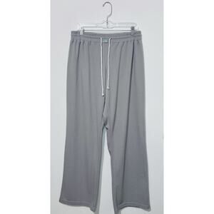 Van Laack Womens Pajama Pants L Gray Drawstring Pockets Breathable Lightweight